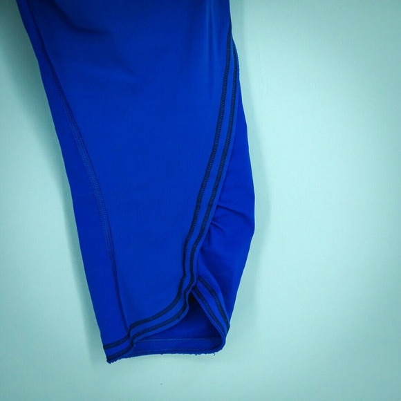 Lululemon Size Small S Harbor Blue Top Speed Crop Cropped Active Tight Leggings - Picture 4 of 5
